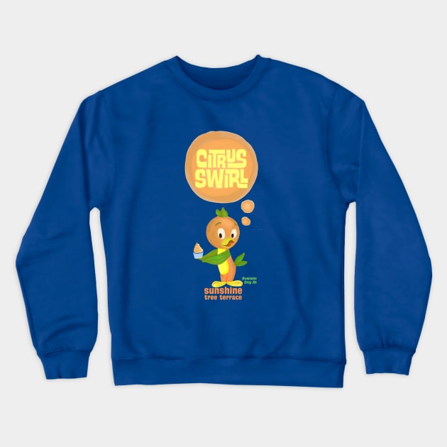 Orange Bird Citrus Swirl - Sunshine Tree Terrace Crewneck Sweatshirt by The Dept. Of Citrus